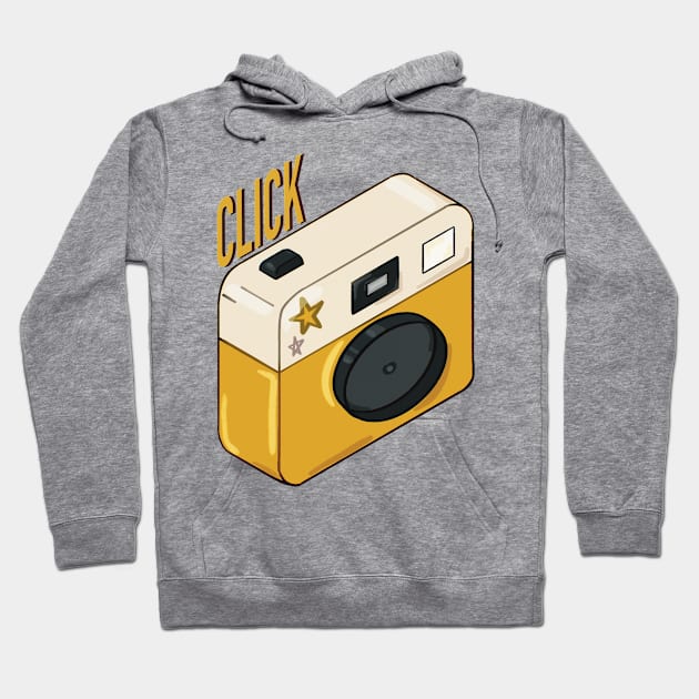 Click Cute Retro Camera Photographer Art Hoodie by SkullFern